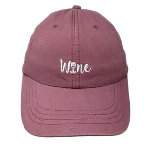 state of mine Baseball Cap Pink One Size Wine Merlot Chardonnay Slideback Hat
